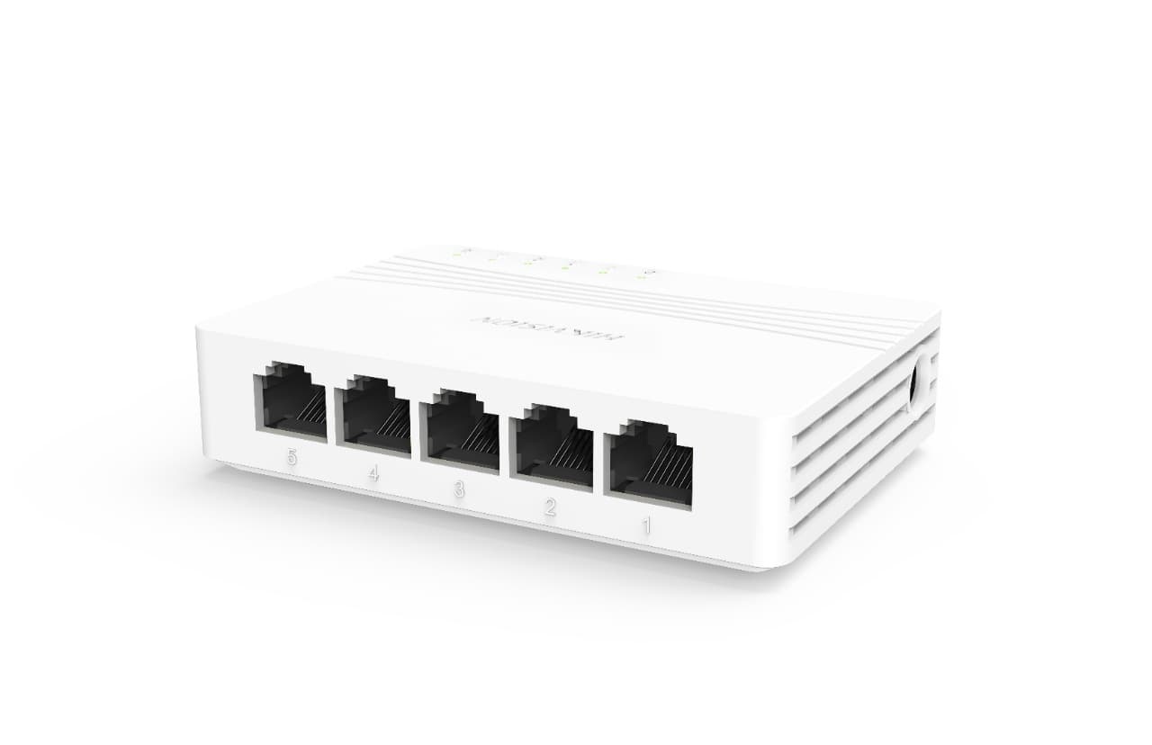 SWITCH Hikvision, Gigabit x 5, carcasa plastic, "DS-3E0505D-E"