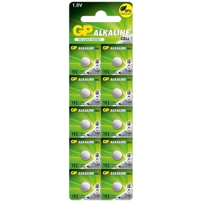 Baterie GP Batteries, butoni (AG3/LR41) 1.5V alcalina, blister 10 buc. "GP192F-2C10" "GPPBA192F005"