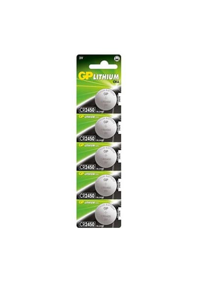 Baterie GP Batteries, butoni (CR2450) 3V lithium, blister 5 buc. " GPCR2450-2CPU5" "GPPBL2450054"