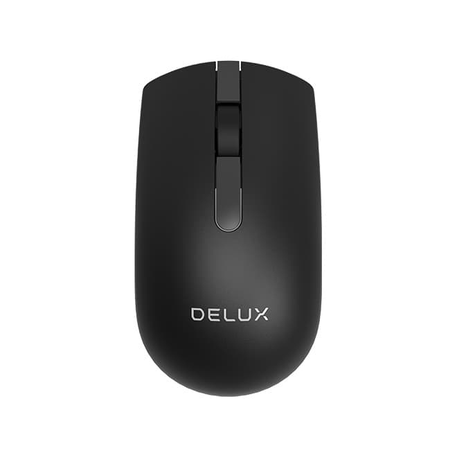 MOUSE DELUX, PC sau NB, wireless, 2.4GHz, optic, 1000 dpi, butoane/scroll 3/1, negru, "M322GX"