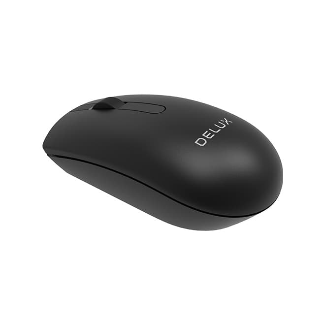 MOUSE DELUX, PC sau NB, wireless, 2.4GHz, optic, 1000 dpi, butoane/scroll 3/1, negru, "M322GX" — miniatură