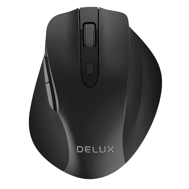 MOUSE DELUX, PC sau NB, wireless, 2.4GHz, optic, 1600 dpi, butoane/scroll 6/1, negru, "M517GX"