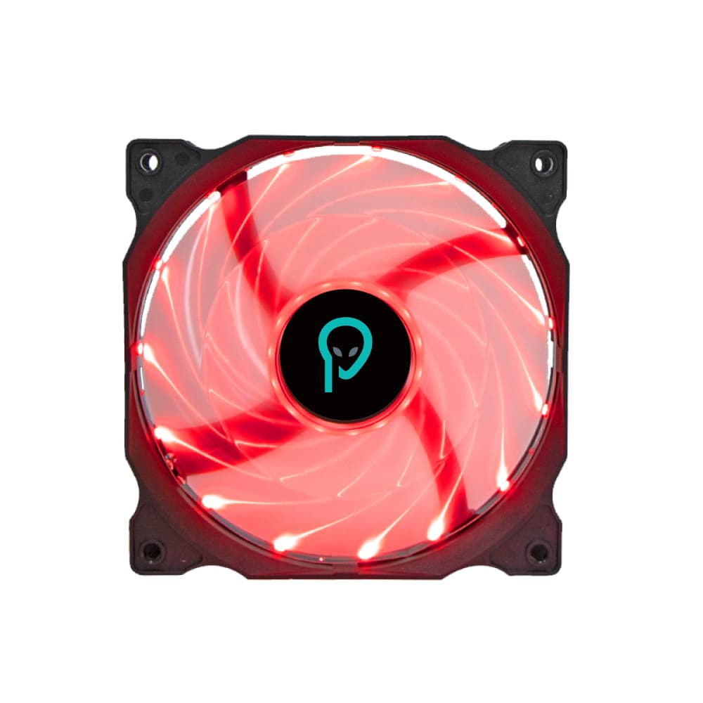VENTILATOR SPACER PC Silent 120x120x25 mm, RED light, Hydraulic Bearing, 34CFM, conector 3-pin "SPFC-120-3P-RD"