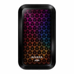 SSD extern ADATA SE770G, 1 TB, 2.5 inch, USB 3.2 Gen 2 w/ Type-C, R/W: 1000/800 MB/s, iluminare RGB "ASE770G-1TU32G2-CBK"