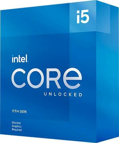 CPU INTEL i5-11600KF, skt LGA 1200, Core i5, frecventa 3.9 GHz, turbo 4.9 GHz, 6 nuclee, putere 125 W, "BX8070811600KF"