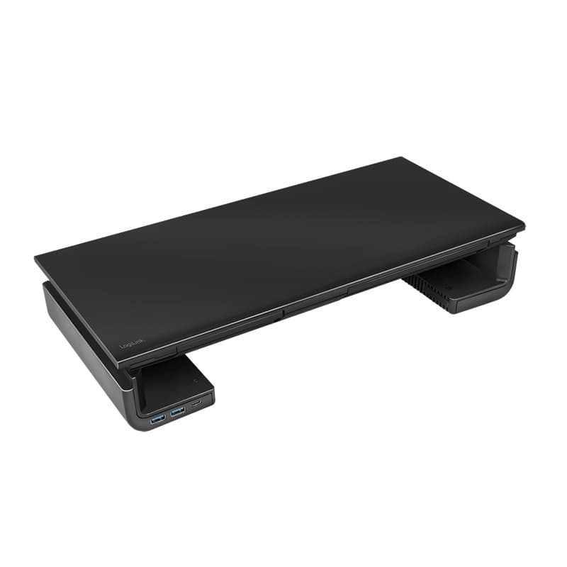 MASUTA TV LOGILINK, pt 1 TV/monitor plat, curbat, reglabila 420/470/520mm, 2xUSB3.0, 1xUSB-C, max 25 Kg, black, "BP0141"