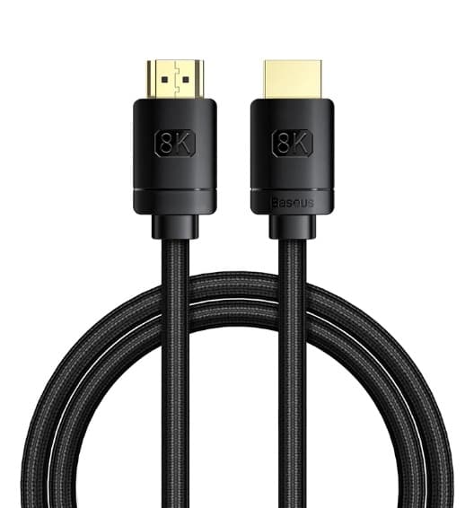 CABLU video Baseus High Definition, HDMI(T) la HDMI(T), versiunea 2.1, rezolutie maxima 8K UHD (7680 x 4320) la 60 Hz, conectori auriti, 3m, negru "CAKGQ-L01" - 6953156204171