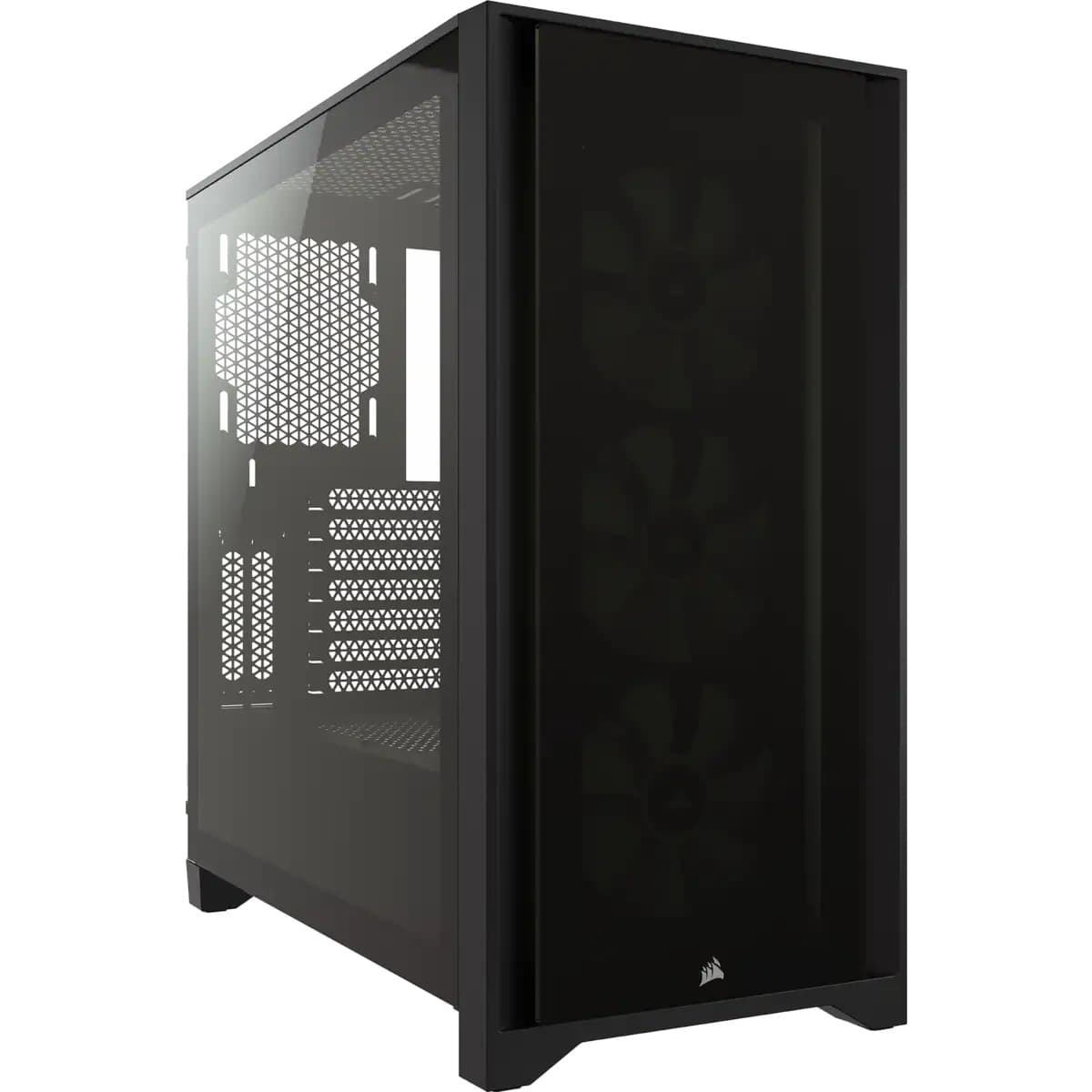 CARCASA CORSAIR Middle Tower, ATX, "iCUE 4000X RGB", fara sursa, sticla securizata, fan x 2, USB 3.0x1, USB 3.1 gen 2 Type-Cx1, Jack 3.5 mmx1, mesh, negru, "CC-9011204-WW" — miniatură