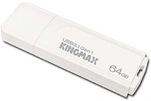 MEMORIE USB 3.2 Gen 1 KINGMAX 64 GB, cu capac, plastic, alb, "KM64GPB07W"
