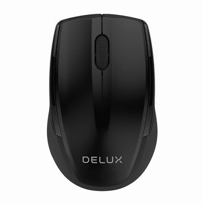MOUSE DELUX, PC sau NB, wireless, 2.4GHz, optic, 1600 dpi, butoane/scroll 3/1, negru, "M321GX"