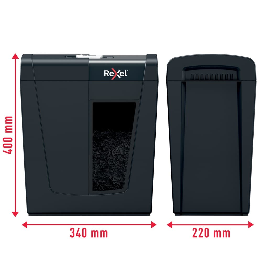 Distrugator manual documente Rexel SECURE X10, 10 coli, P4, cross-cut (tip confeti), cos 18 litri, negru, "2020124EU" — miniatură
