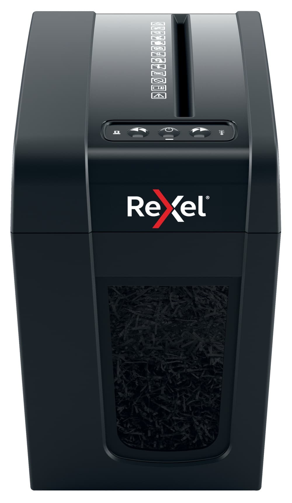 Distrugator manual documente Rexel SECURE X6 Slim, 6 coli, P4, cross-cut (tip confeti), cos 10 litri, negru, "2020125EU" — miniatură