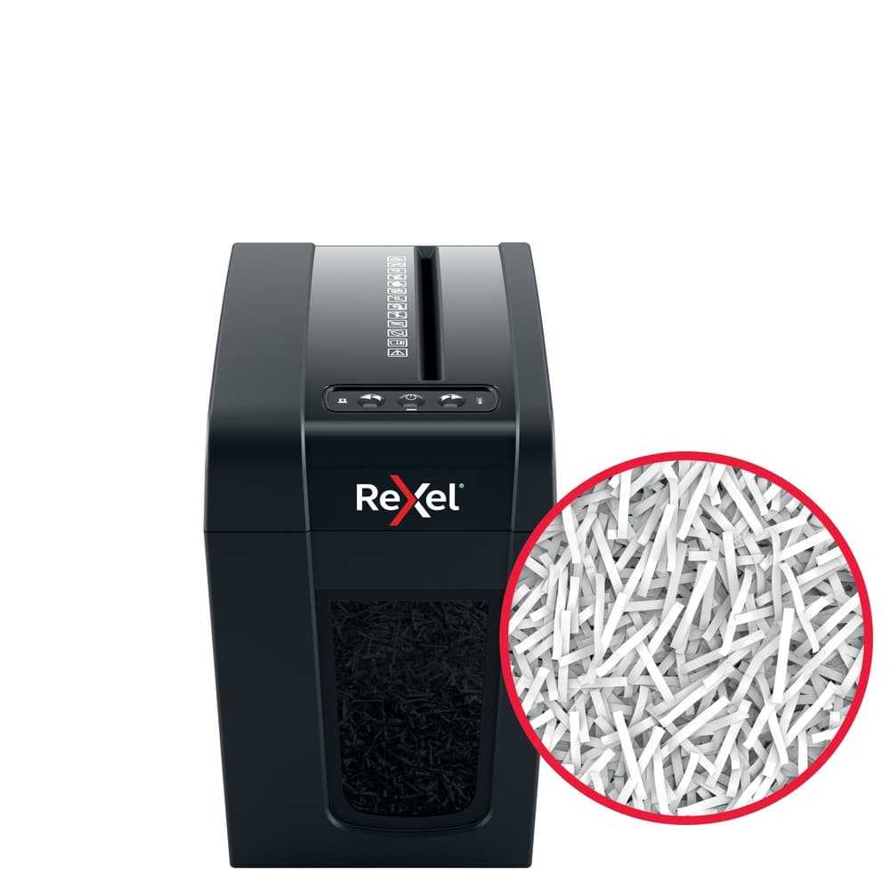 Distrugator manual documente Rexel SECURE X6 Slim, 6 coli, P4, cross-cut (tip confeti), cos 10 litri, negru, "2020125EU" — miniatură