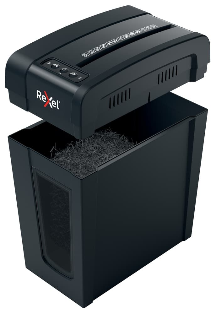 Distrugator manual documente Rexel SECURE X8 Slim, 8 coli, P4, cross-cut (tip confeti), cos 14 litri, negru, "2020126EU" — miniatură