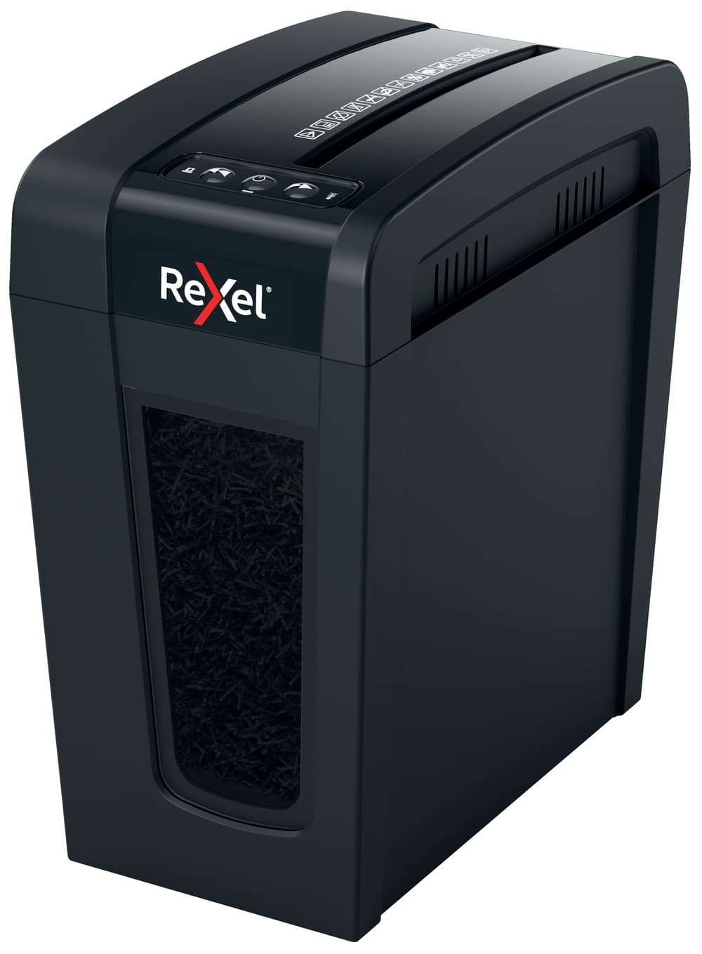 Distrugator manual documente Rexel SECURE X8 Slim, 8 coli, P4, cross-cut (tip confeti), cos 14 litri, negru, "2020126EU"