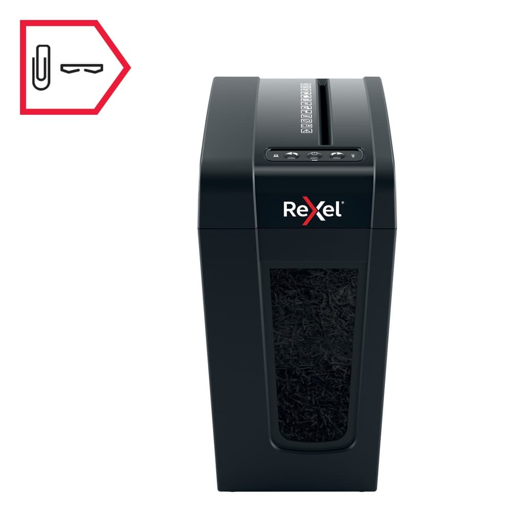 Distrugator manual documente Rexel SECURE X8 Slim, 8 coli, P4, cross-cut (tip confeti), cos 14 litri, negru, "2020126EU" — miniatură