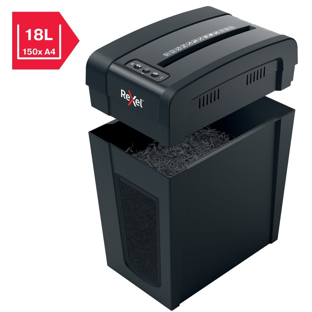 Distrugator manual documente Rexel SECURE X10 Slim, 10 coli, P4, cross-cut (tip confeti), cos 18 litri, negru, "2020127EU" — miniatură