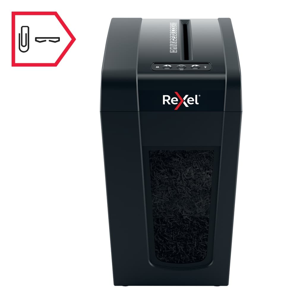 Distrugator manual documente Rexel SECURE X10 Slim, 10 coli, P4, cross-cut (tip confeti), cos 18 litri, negru, "2020127EU" — miniatură