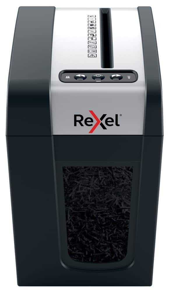 Distrugator manual documente Rexel SECURE MC3 Slim, 3 coli, P5, micro-cut (tip particule), cos 10 litri, negru-argintiu, "2020131EU" — miniatură