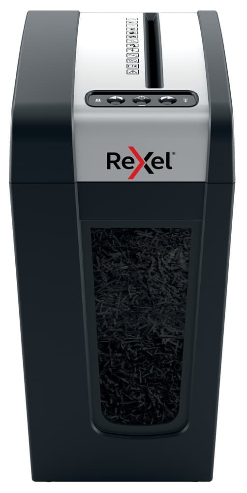 Distrugator manual documente Rexel SECURE MC4 Slim, 4 coli, P5, micro-cut (tip particule), cos 14 litri, negru-argintiu, "2020132EU" — miniatură