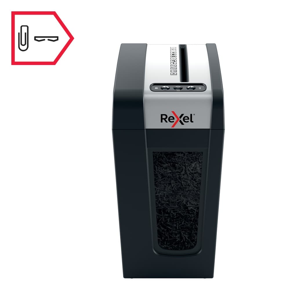 Distrugator manual documente Rexel SECURE MC4 Slim, 4 coli, P5, micro-cut (tip particule), cos 14 litri, negru-argintiu, "2020132EU" — miniatură