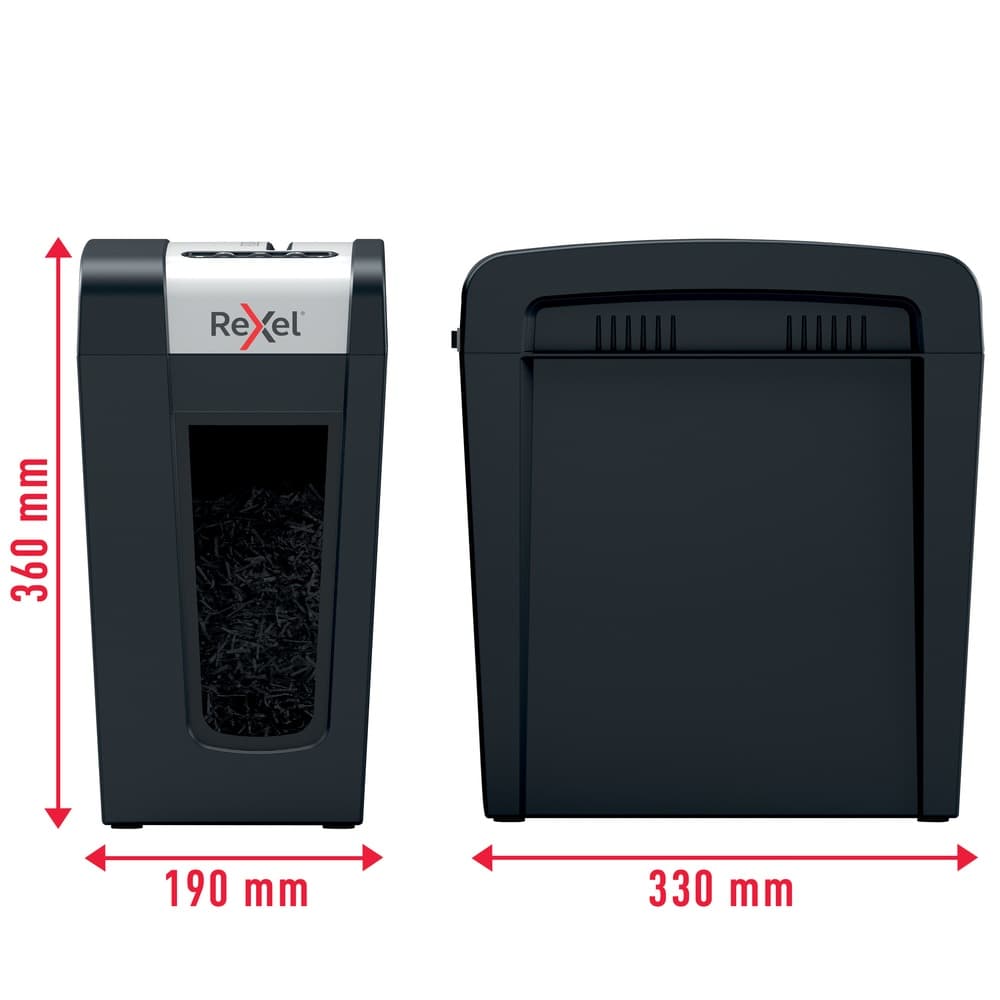 Distrugator manual documente Rexel SECURE MC4 Slim, 4 coli, P5, micro-cut (tip particule), cos 14 litri, negru-argintiu, "2020132EU" — miniatură