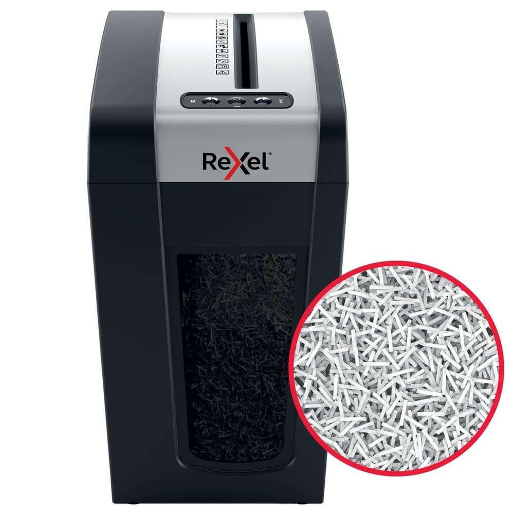 Distrugator manual documente Rexel SECURE MC6 Slim, 6 coli, P5, micro-cut (tip particule), cos 18 litri, negru-argintiu, "2020133EU" — miniatură