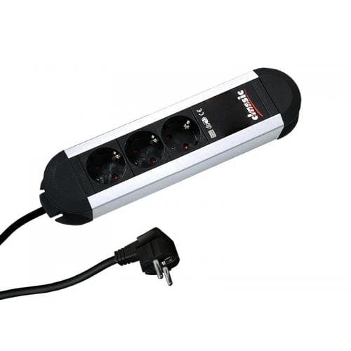 PRELUNGITOR Bachmann, Schuko x 3, conectare prin Schuko (T), cablu 1.75 m, 16 A, protectie copii, negru | argintiu, "331.000"