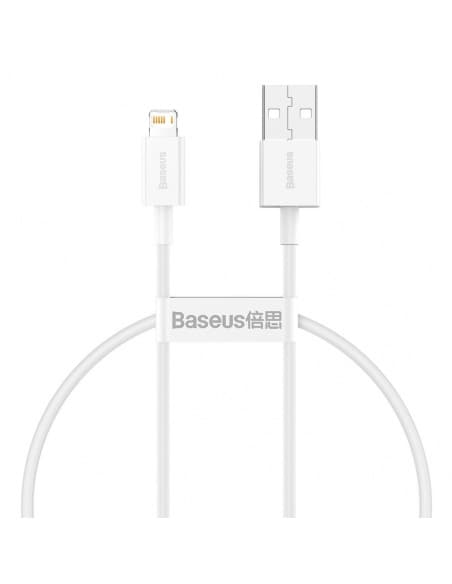 CABLU alimentare si date Baseus Superior, Fast Charging Data Cable pt. smartphone, USB la Lightning Iphone 2.4A, 0.25m, alb "CALYS-02" - 6953156205390