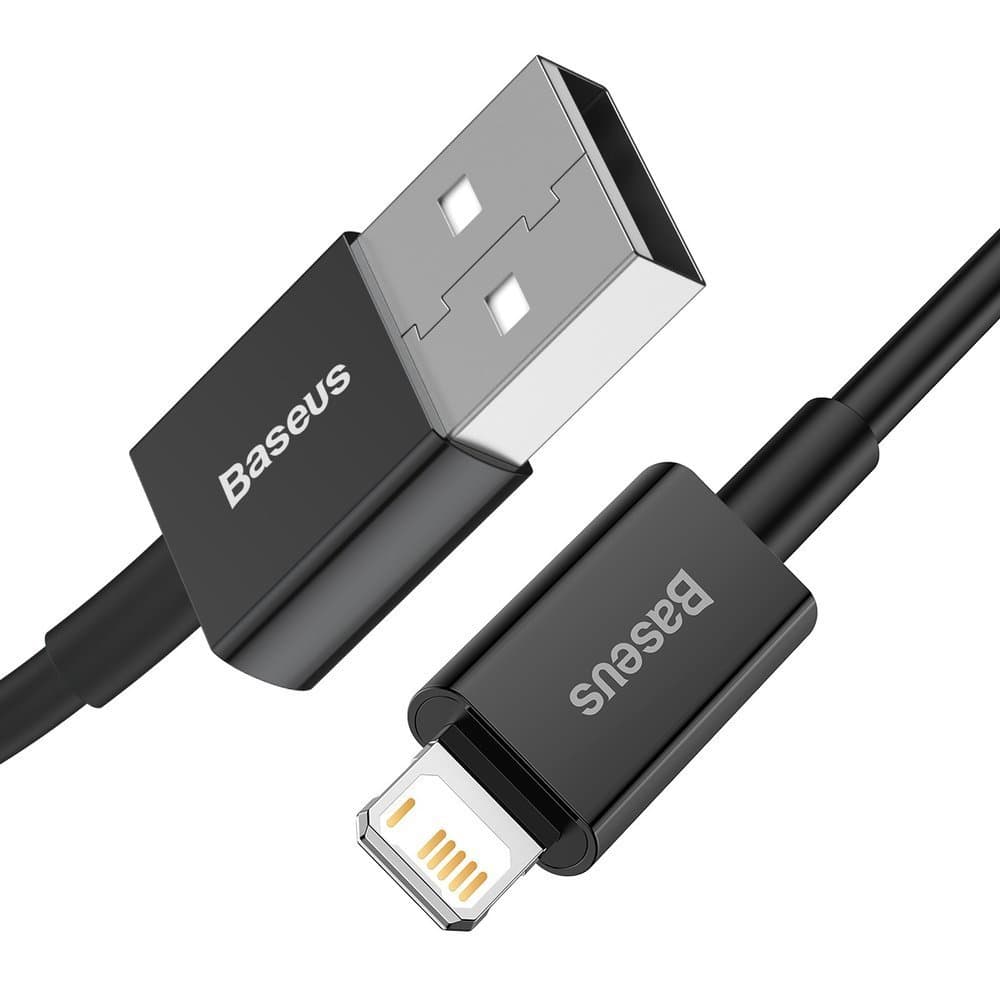 CABLU alimentare si date Baseus Superior, Fast Charging Data Cable pt. smartphone, USB la Lightning Iphone 2.4A, 2m, negru "CALYS-C01" - 6953156205451 — miniatură
