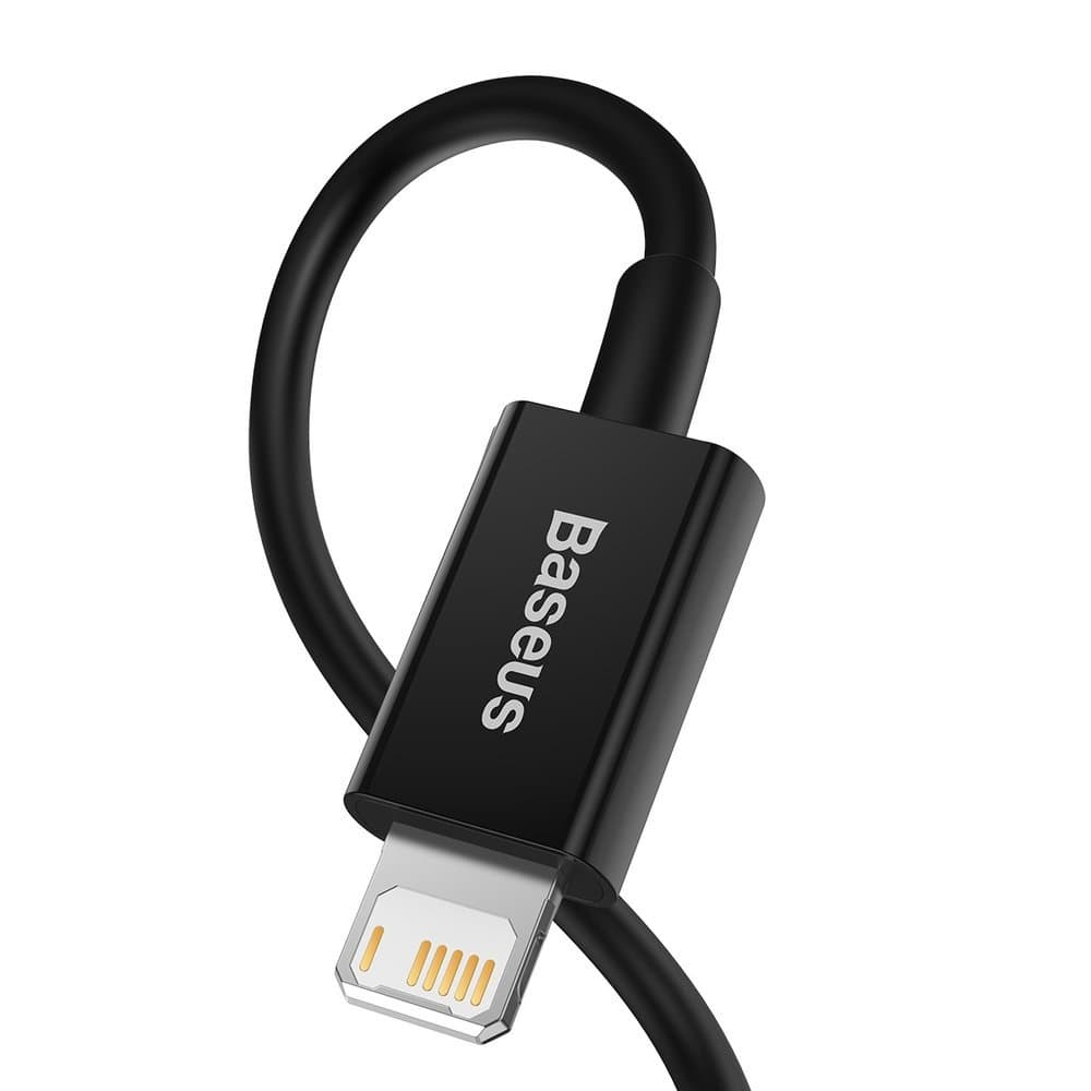 CABLU alimentare si date Baseus Superior, Fast Charging Data Cable pt. smartphone, USB la Lightning Iphone 2.4A, 2m, negru "CALYS-C01" - 6953156205451 — miniatură