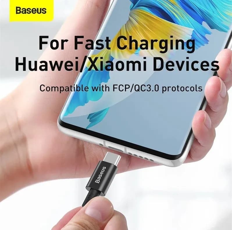 CABLU alimentare si date Baseus Superior, Fast Charging Data Cable pt. smartphone, USB Type-C la USB Type-C 100W, 2m, alb "CATYS-C02" - 6953156208469 — miniatură