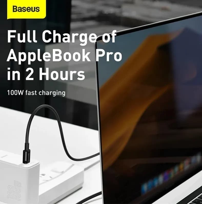CABLU alimentare si date Baseus Superior, Fast Charging Data Cable pt. smartphone, USB Type-C la USB Type-C 100W, 2m, alb "CATYS-C02" - 6953156208469 — miniatură