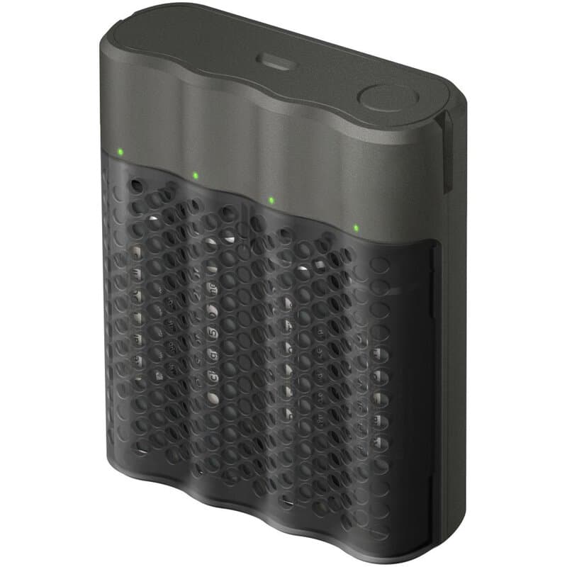 Incarcator GP Batteries, Recyko Pro compatibil NiMH (AA/AAA), include 4 x 2000 mAh AA (R6), incarcare USB, 1 LED indicare incarcare, "GPP461/210AAHCB-2B4" "GPACSP461004" — miniatură