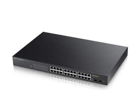 SWITCH. PoE ZyXel, port Gigabit x 24, SFP SFP x 2, managed, rackabil, carcasa metalica, "GS190024HPV2-EU0101F" — miniatură