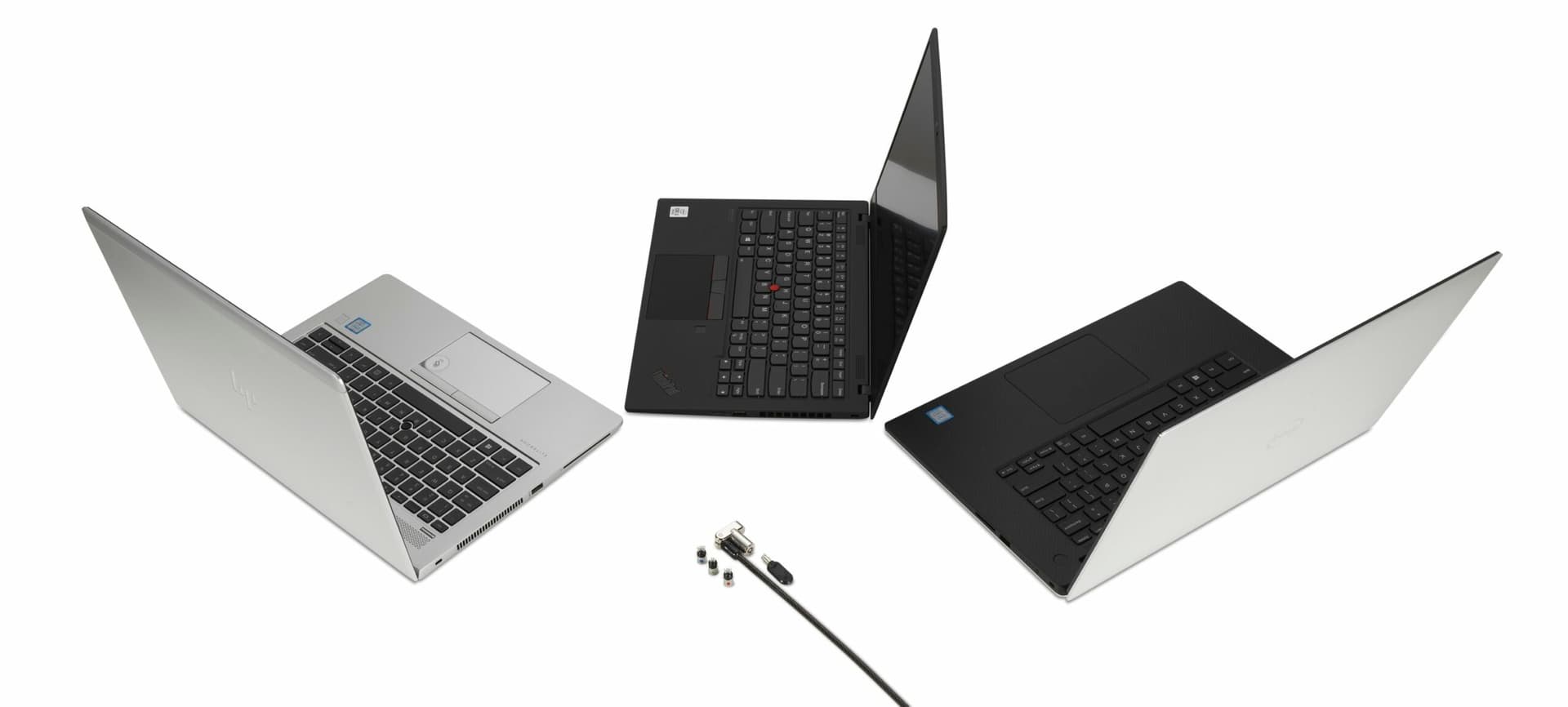 CABLU securitate KENSINGTON pt. notebook 3-in-1 slot standard / Nano / Wedge, cheie standard,conectare one-click,1.8m,cab otel carbon,permite pivotare si rotire, "K62318WW" — miniatură