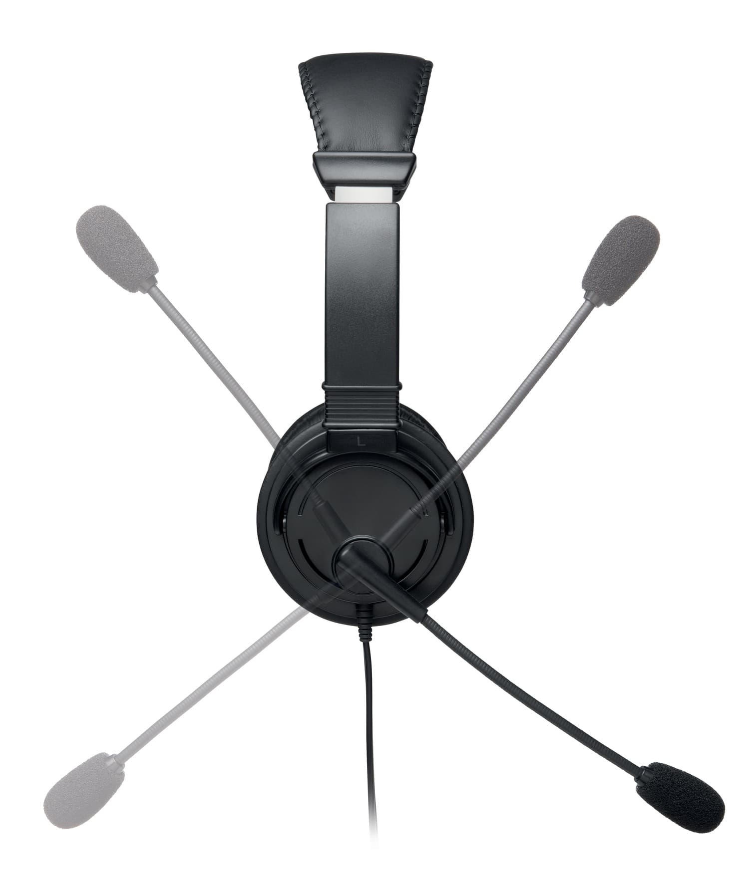 CASTI Kensington, cu fir, standard, utilizare multimedia, call center, microfon pe casca, noise-canceling, conectare prin USB 2.0, cablu 1.8m, negru, "K97601WW" — miniatură