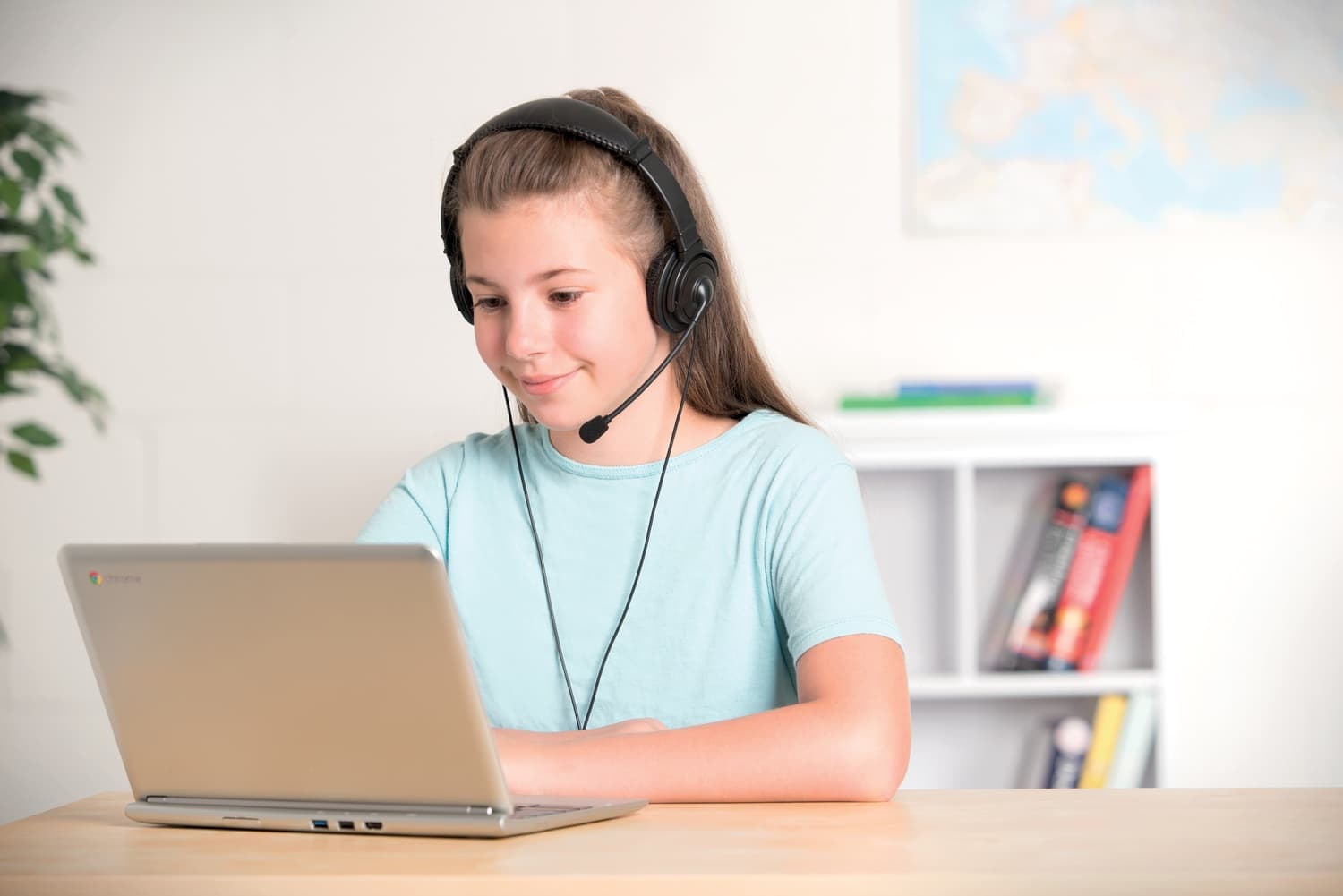 CASTI Kensington, cu fir, standard, utilizare multimedia, call center, microfon pe casca, noise-canceling, conectare prin USB 2.0, cablu 1.8m, negru, "K97601WW" — miniatură