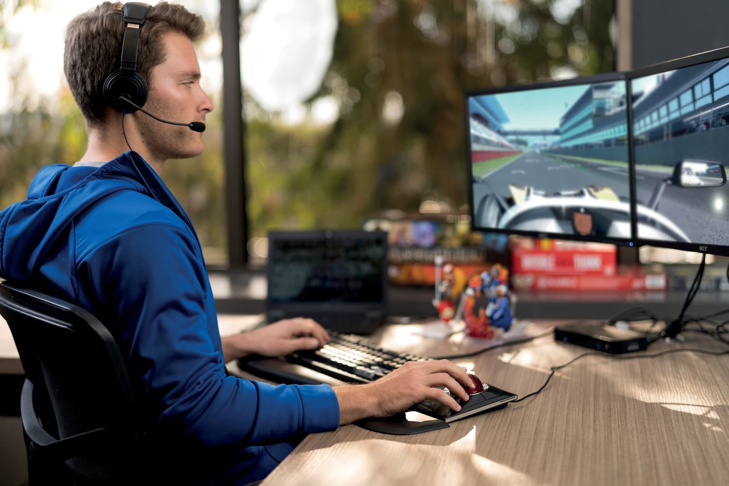 CASTI Kensington, cu fir, standard, utilizare multimedia, call center, microfon pe casca, noise-canceling, conectare prin USB 2.0, cablu 1.8m, negru, "K97601WW" — miniatură
