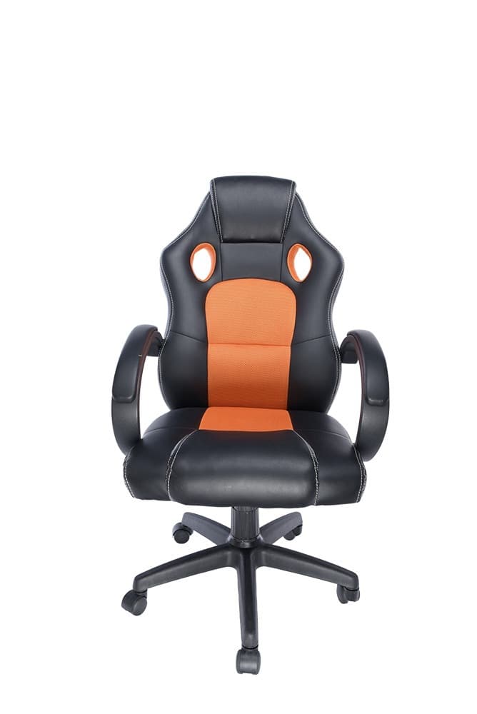 SCAUN GAMING SPACER imitatie piele & material textil, black & orange, greutate max. 120kg, dimensiuni 59*70*106~114cm "SPCH-CHAMP-RNG"/46501466
