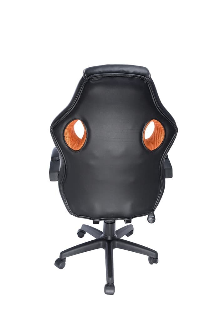 SCAUN GAMING SPACER imitatie piele & material textil, black & orange, greutate max. 120kg, dimensiuni 59*70*106~114cm "SPCH-CHAMP-RNG"/46501466 — miniatură