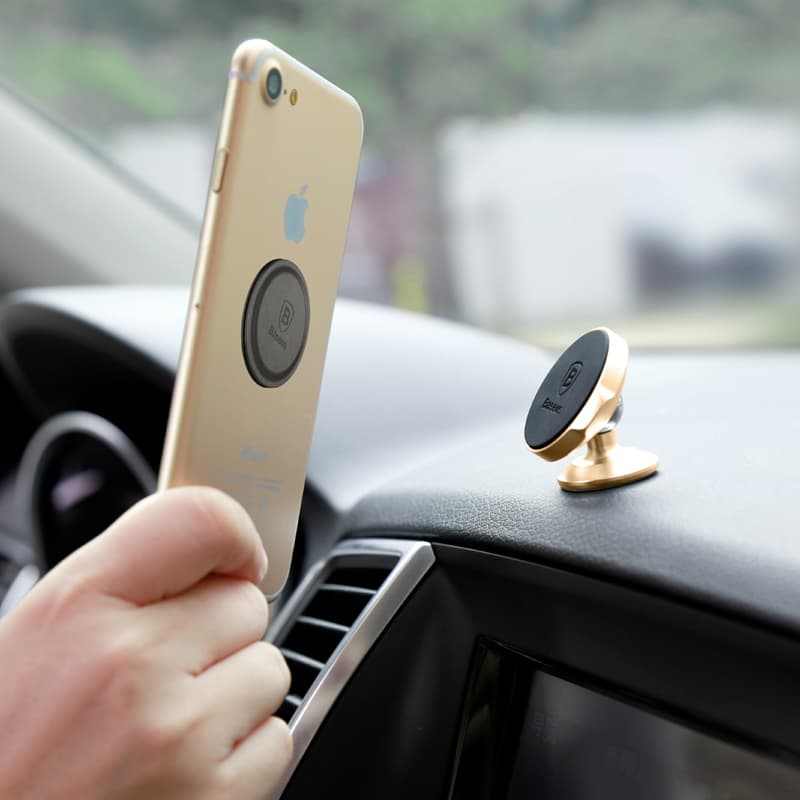 SUPORT AUTO Baseus Small Ears pt. SmartPhone, fixare bord prin lipire, unghi reglabil, negru "SUER-B01" - 6953156253063 — miniatură