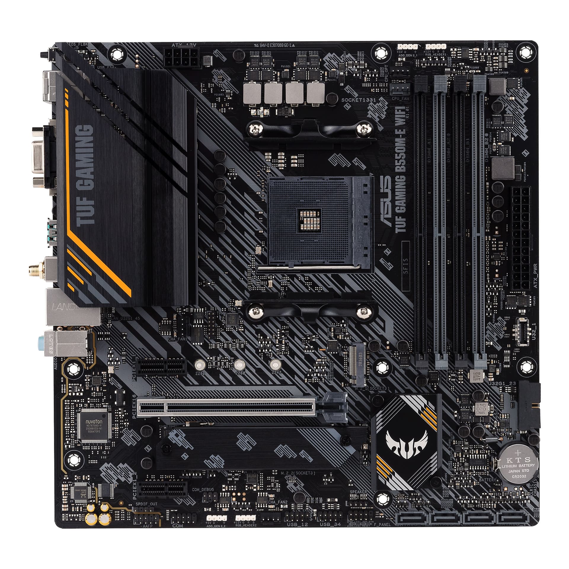 PLACA de BAZA Asus "TUF B550M-E", skt AM4, ATX, AMD B550, 4 x DDR4, max. 128 GB, 4 x SATA, 2 x M.2, 7.1, "TUF B550M-E"
