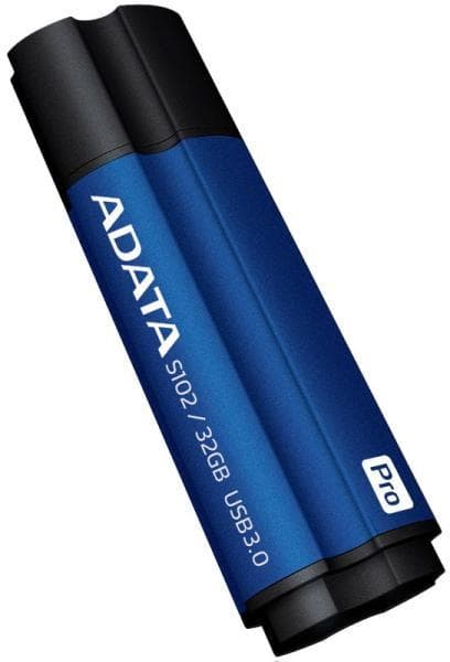 MEMORIE USB 3.2 ADATA 32 GB, cu capac, carcasa aluminiu, albastru, "AS102P-32G-RBL"