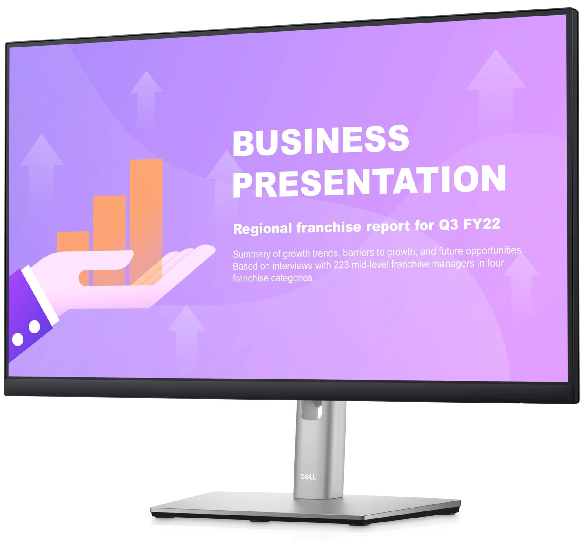 MONITOR Dell 23.8 inch, home | office, IPS, Full HD (1920 x 1080), Wide, 250 cd/mp, 8 ms, HDMI | DisplayPort x 2, "210-BBBG" — miniatură