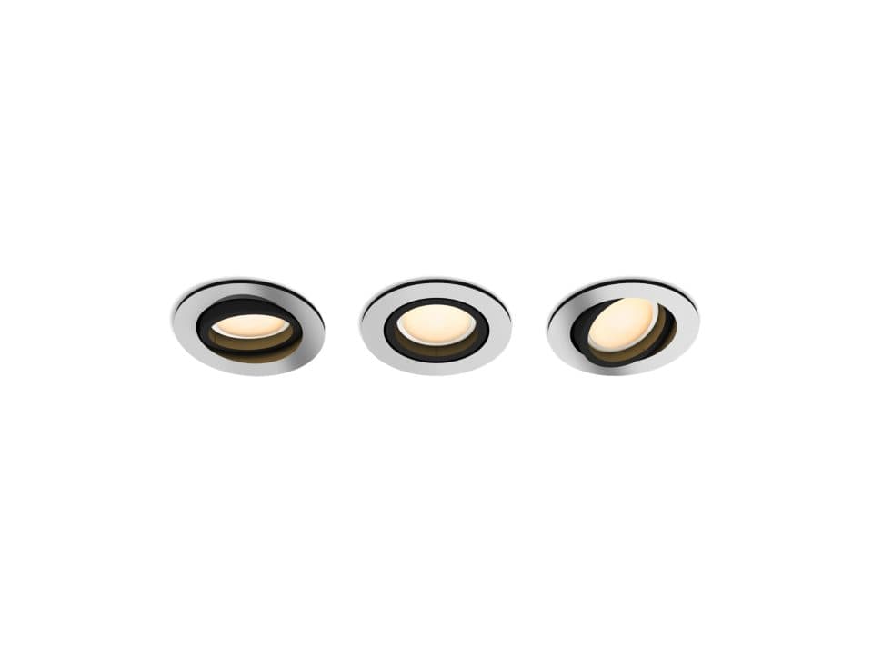 SET 3 SPOTURI incastrate smart LED Philips, soclu GU10, putere 5.7W, forma spot, lumina multicolora, alimentare 220 - 240 V, "000008719514342828"