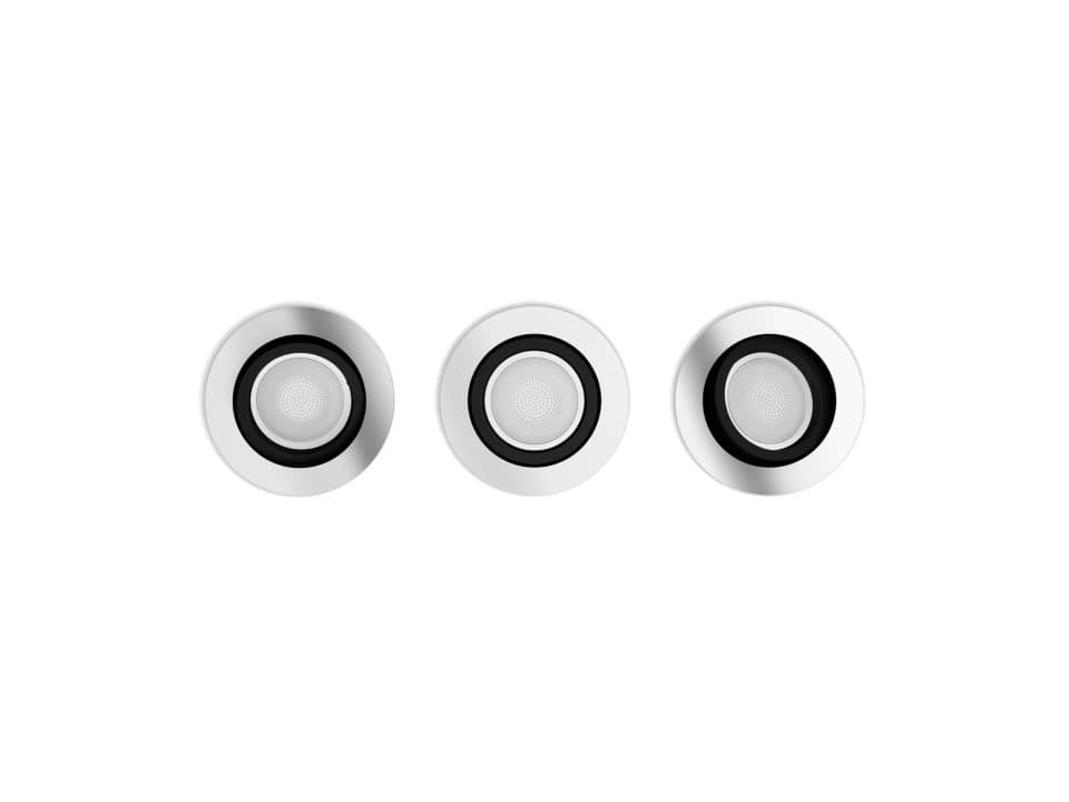 SET 3 SPOTURI incastrate smart LED Philips, soclu GU10, putere 5.7W, forma spot, lumina multicolora, alimentare 220 - 240 V, "000008719514342828" — miniatură