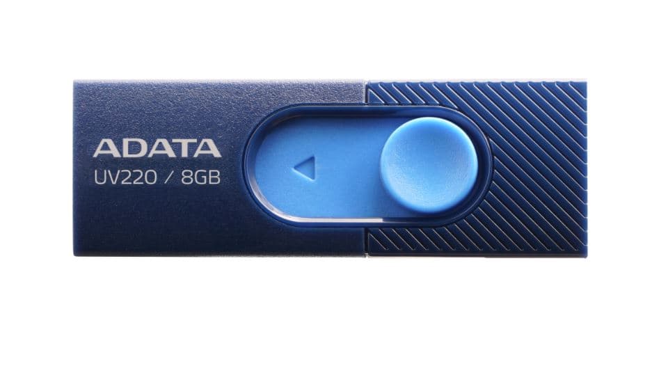 MEMORIE USB 2.0 ADATA 32 GB, retractabila, carcasa plastic,BLUE/NAVY, "AUV220-32G-RBLNV"
