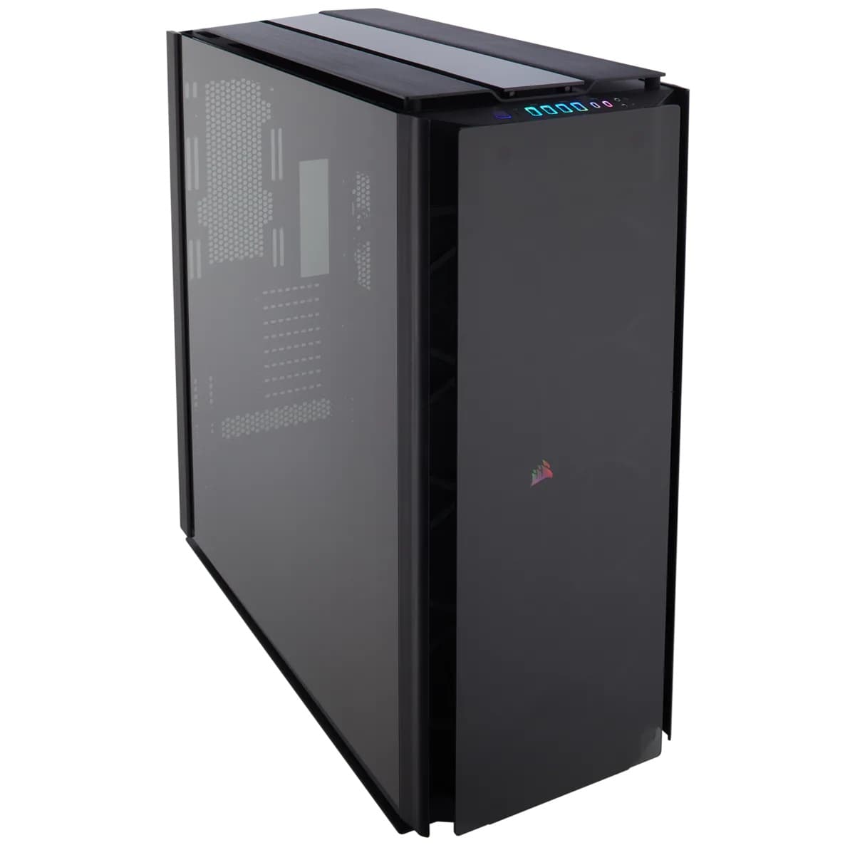 CARCASA CORSAIR Tower, ATX, "Obsidian Series 1000D Super-Tower Case", fara sursa, sticla securizata, fan x nu, USB 3.1 x 4, USB 3.1 gen 2 Type-C x 2, Jack 3.5 mm x 2, mesh, negru, "CC-9011148-WW" — miniatură