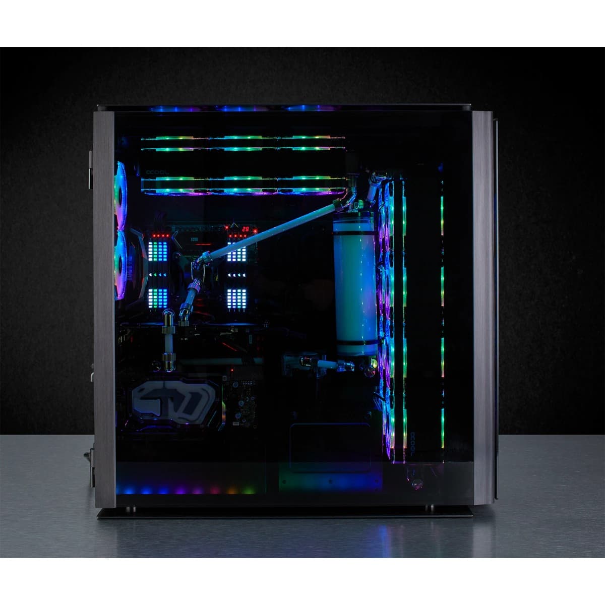 CARCASA CORSAIR Tower, ATX, "Obsidian Series 1000D Super-Tower Case", fara sursa, sticla securizata, fan x nu, USB 3.1 x 4, USB 3.1 gen 2 Type-C x 2, Jack 3.5 mm x 2, mesh, negru, "CC-9011148-WW" — miniatură
